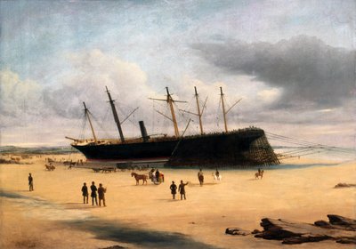 SS Great Britain Ashore in Dundrum Bay, Ireland, 1846 by English School